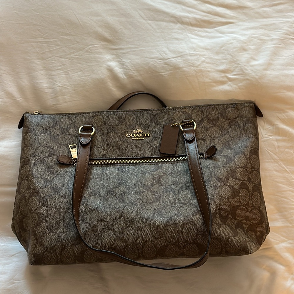 Coach Brown Monogram Tote